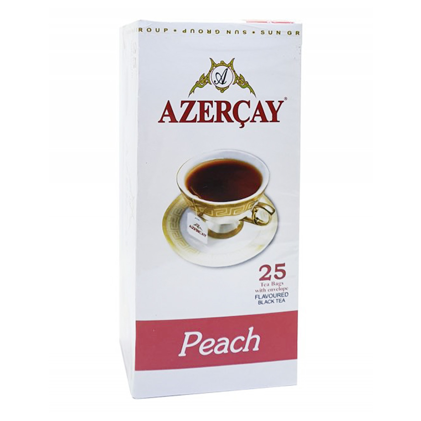 Чай чорний Azercay з персиком 25шт 1,8г