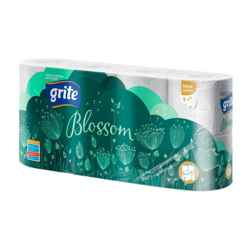 Grite Blossom Toilet Paper 8pcs