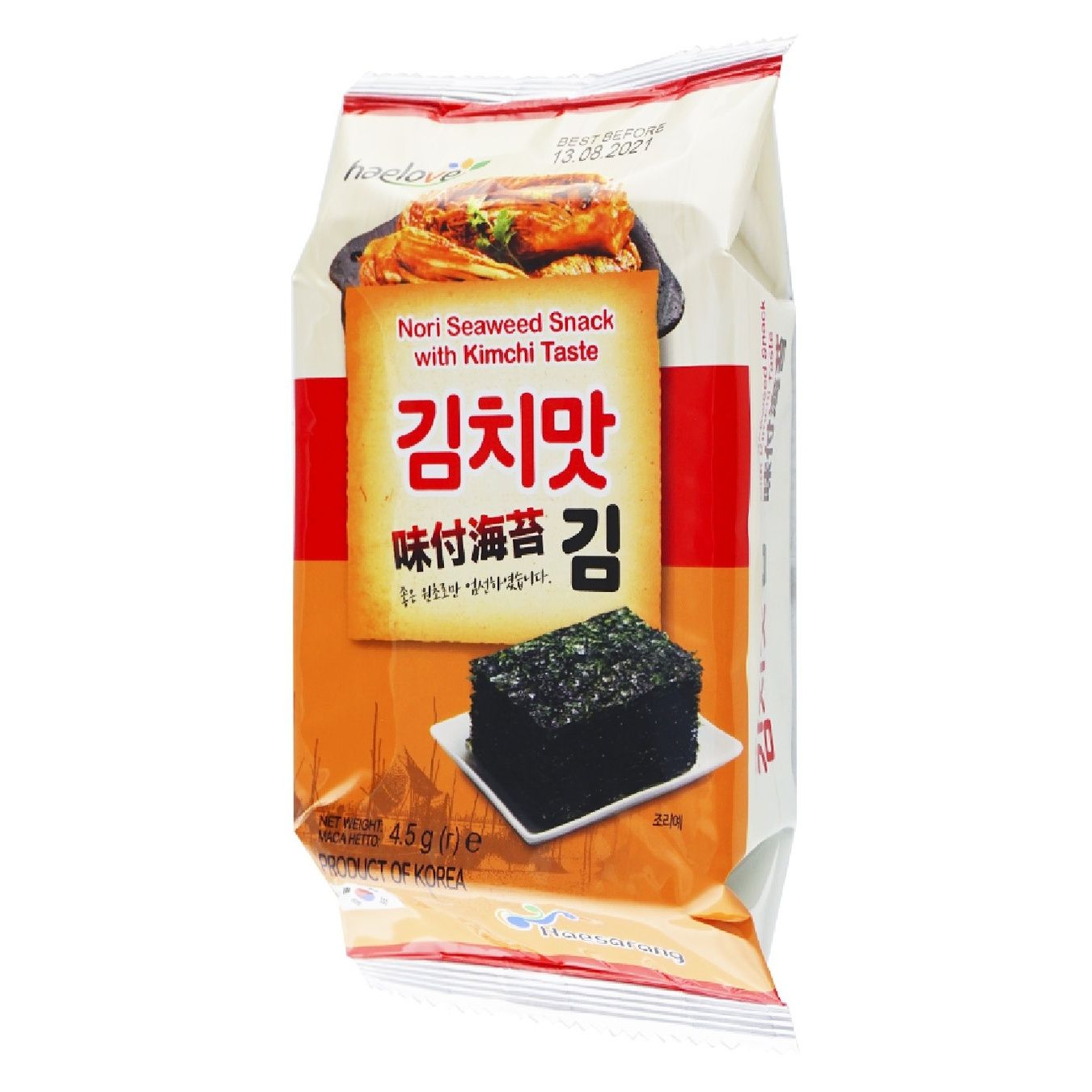 Haelove With Kimchi Flavor Nori Snack 4,5g