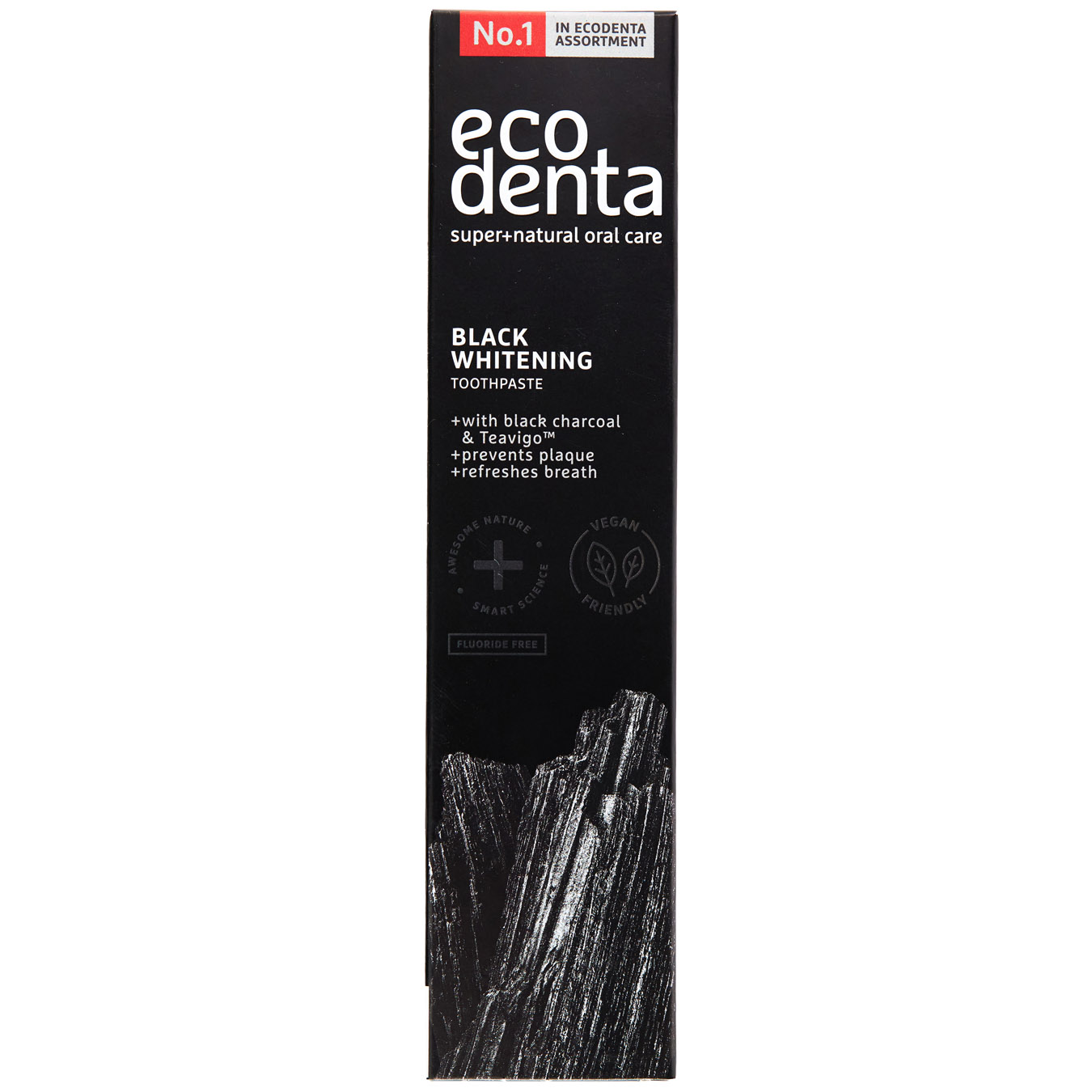 Зубная паста Ecodenta Teavigo отбеливающая с черным углем 100мл
