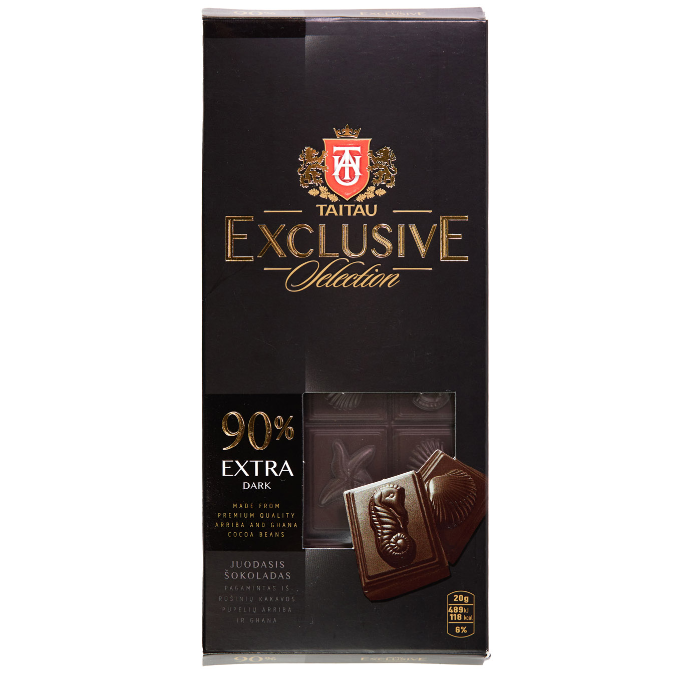 Шоколад Meskenas Tai Tau гіркий 90% 100г