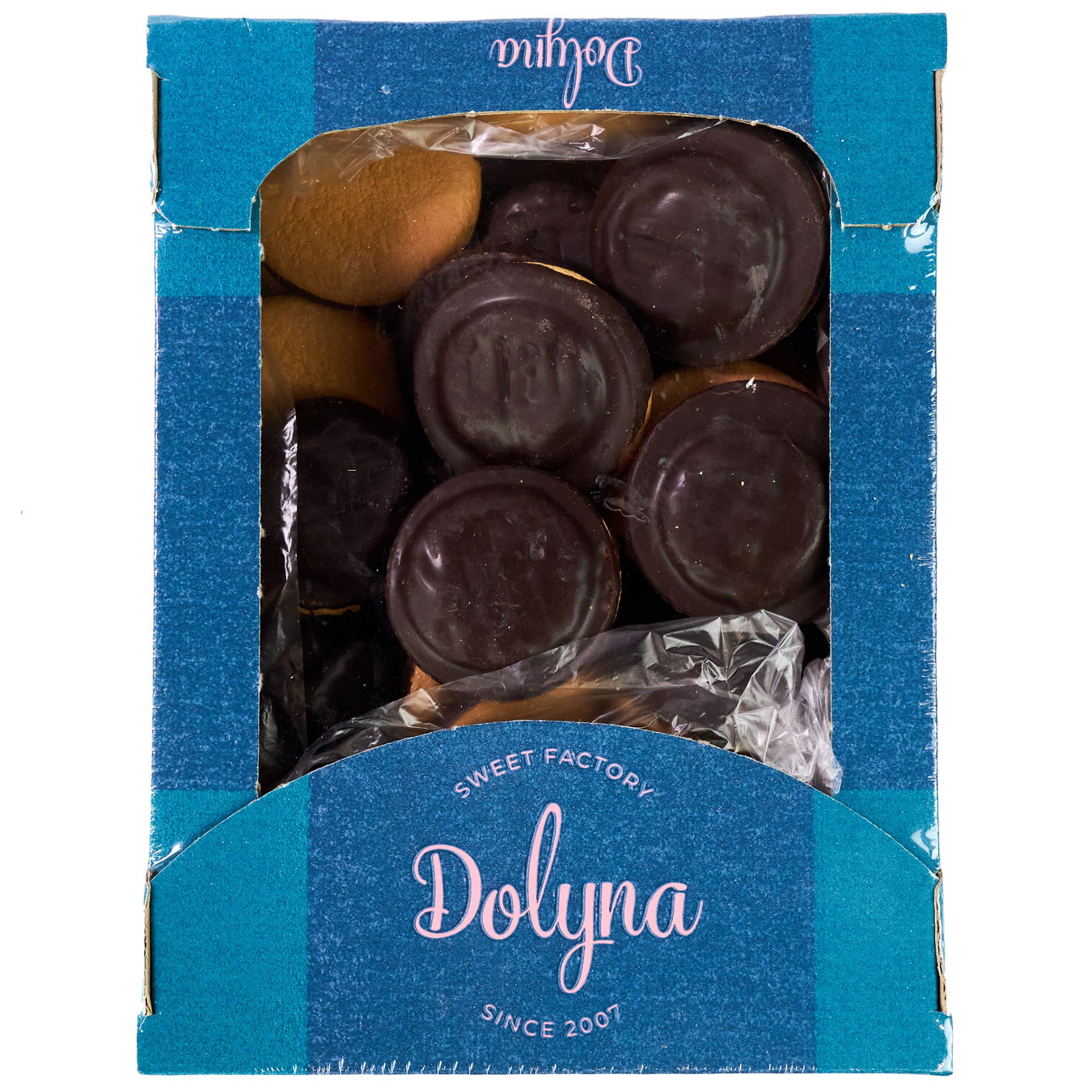 Galicia cookies with cherry-flavored jelly in confectionery glaze 500g