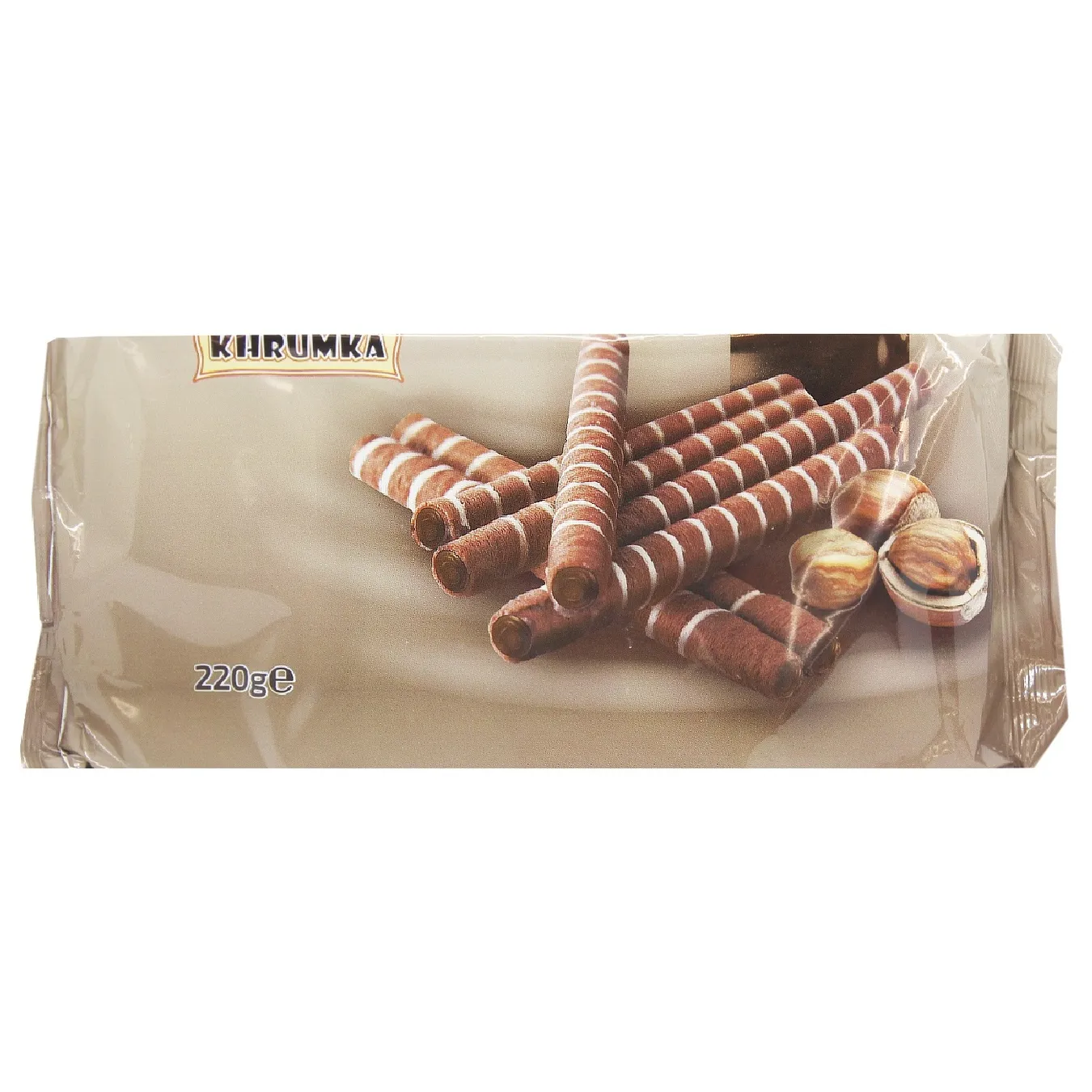 Вафельные трубочки Khrumka со вкусом лесного ореха 220г