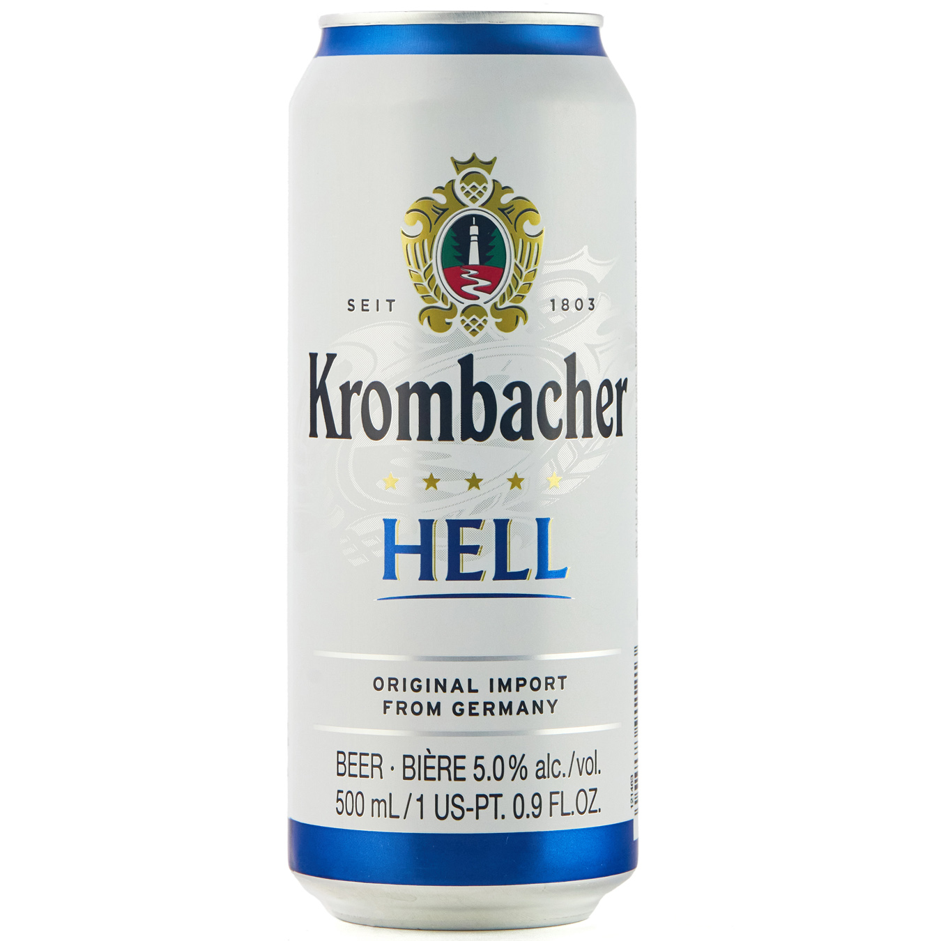 Пиво Krombacher Hell свiтле 5% 0,5л