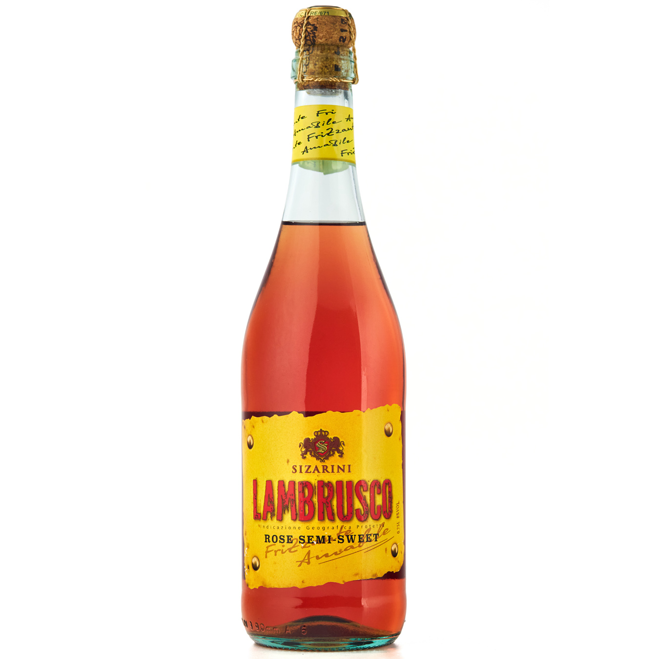 Вино игристое Sizarini Lambrusco Rose Semi Sweet Emilia IGP 8% 0,75л