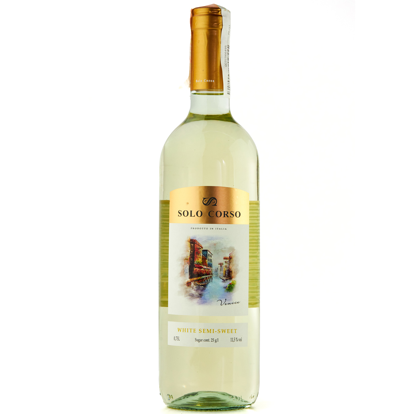 Вино Solo Corso біле напівсолодке 11,5% 0,75л