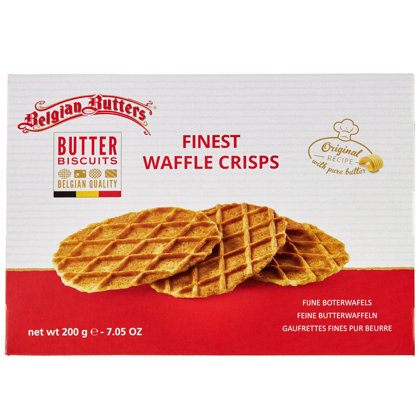 Печенье Belgian Butters Finest Waffle crisps сливочное вафельное 200г