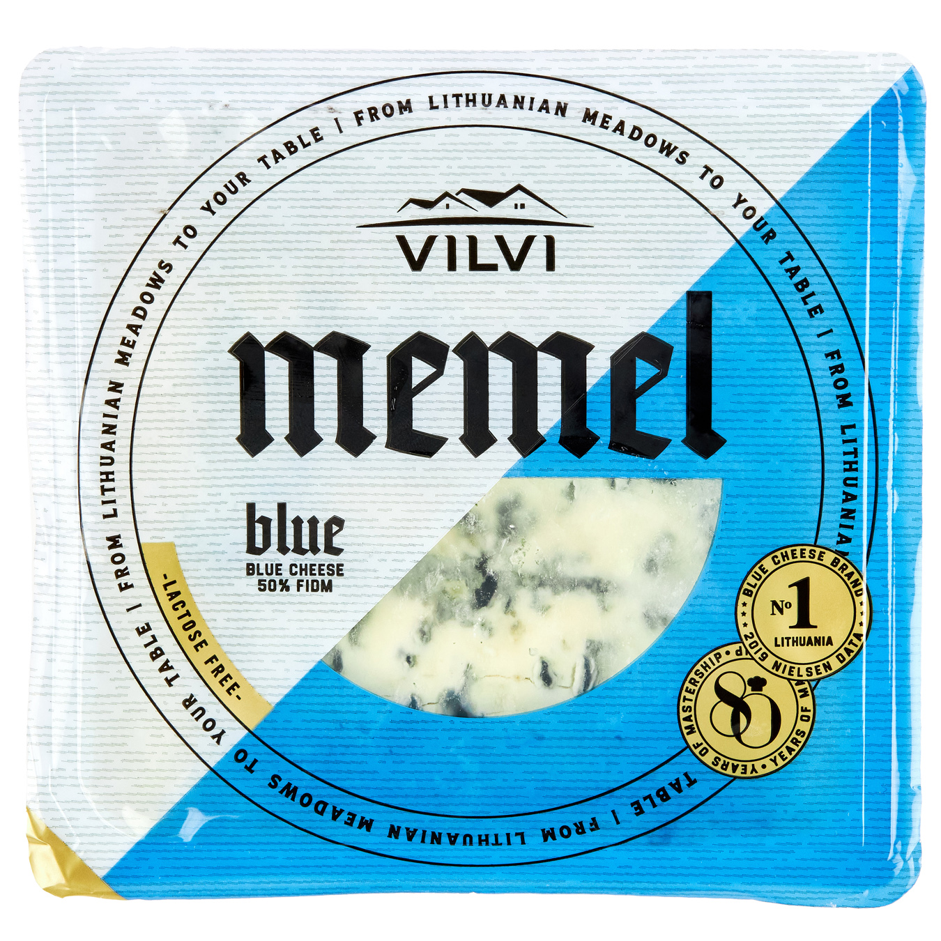 Сир м'який Vilkyskiu Memel Blue з пліснявою 100г