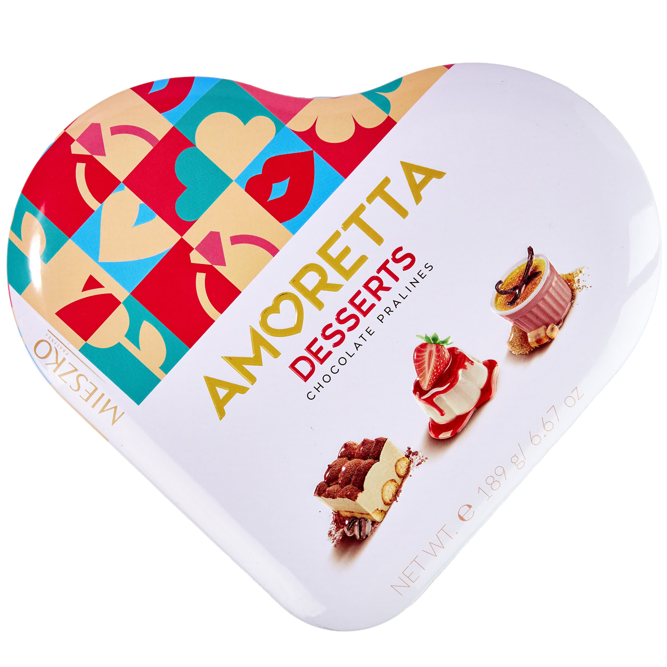 Цукерки шоколадні Mieszko Amoretta 3 смаки 189г