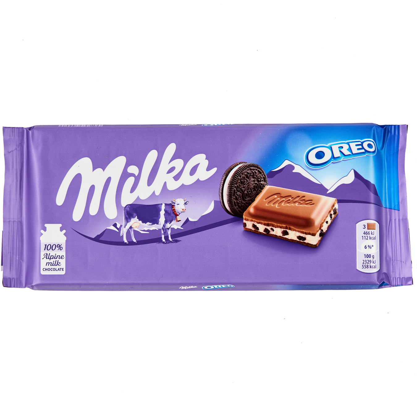 Шоколад Milka Орео молочний з печивом 100г