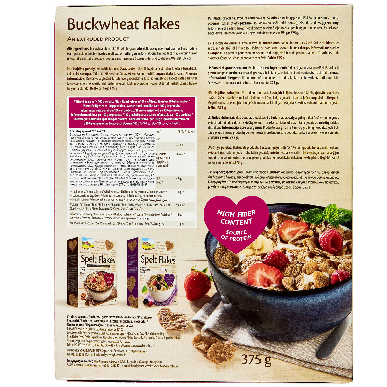 Bona Vita Buckwheat Flakes 375g 2