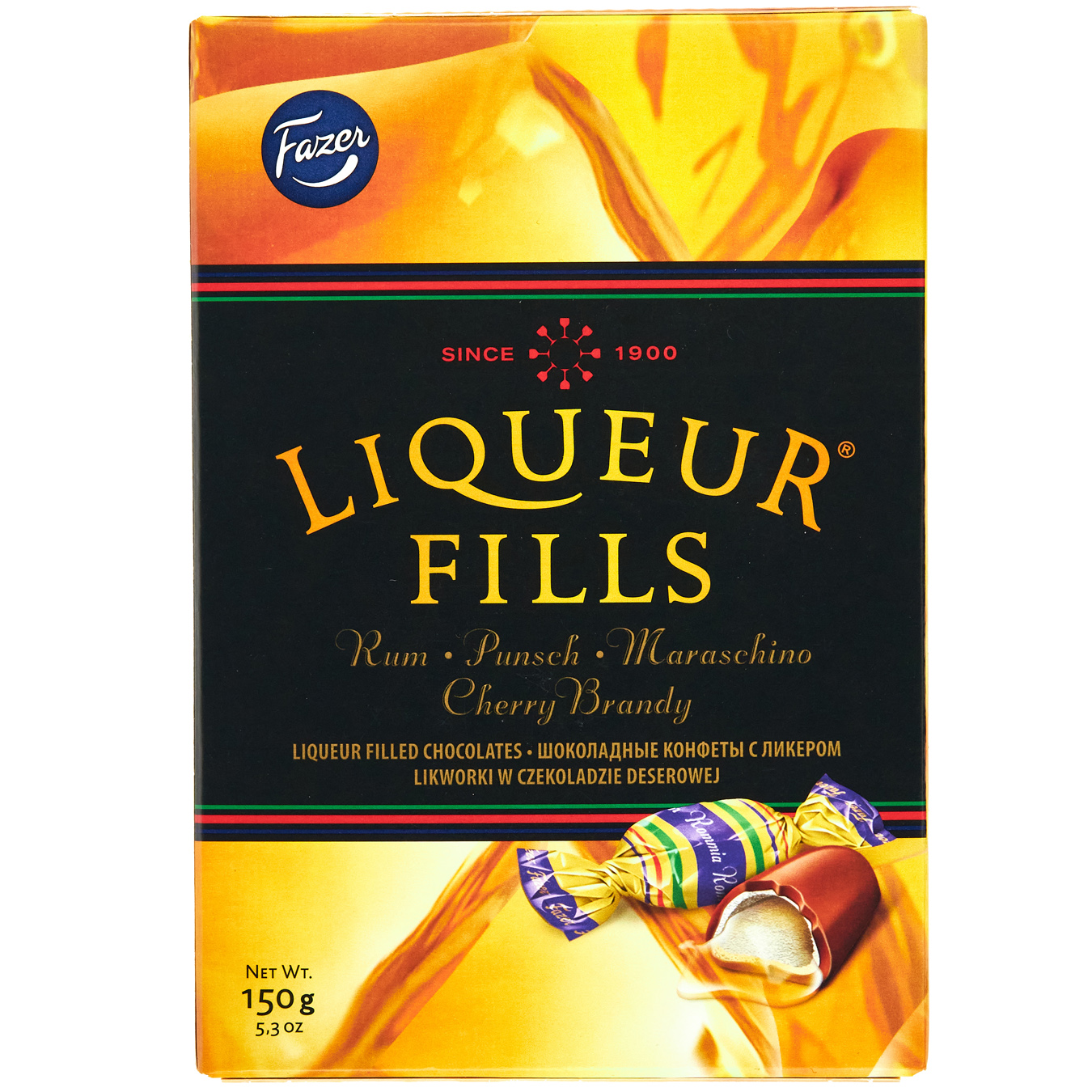 Fazer Liqueur Fills With Liqueur Candies 150g