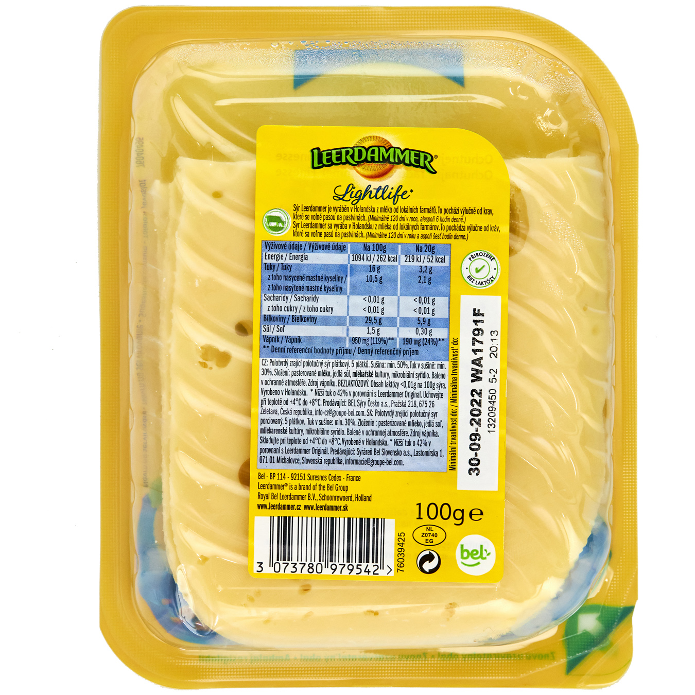 Сыр твердый Leerdammer Lightlife 30% 100г 2