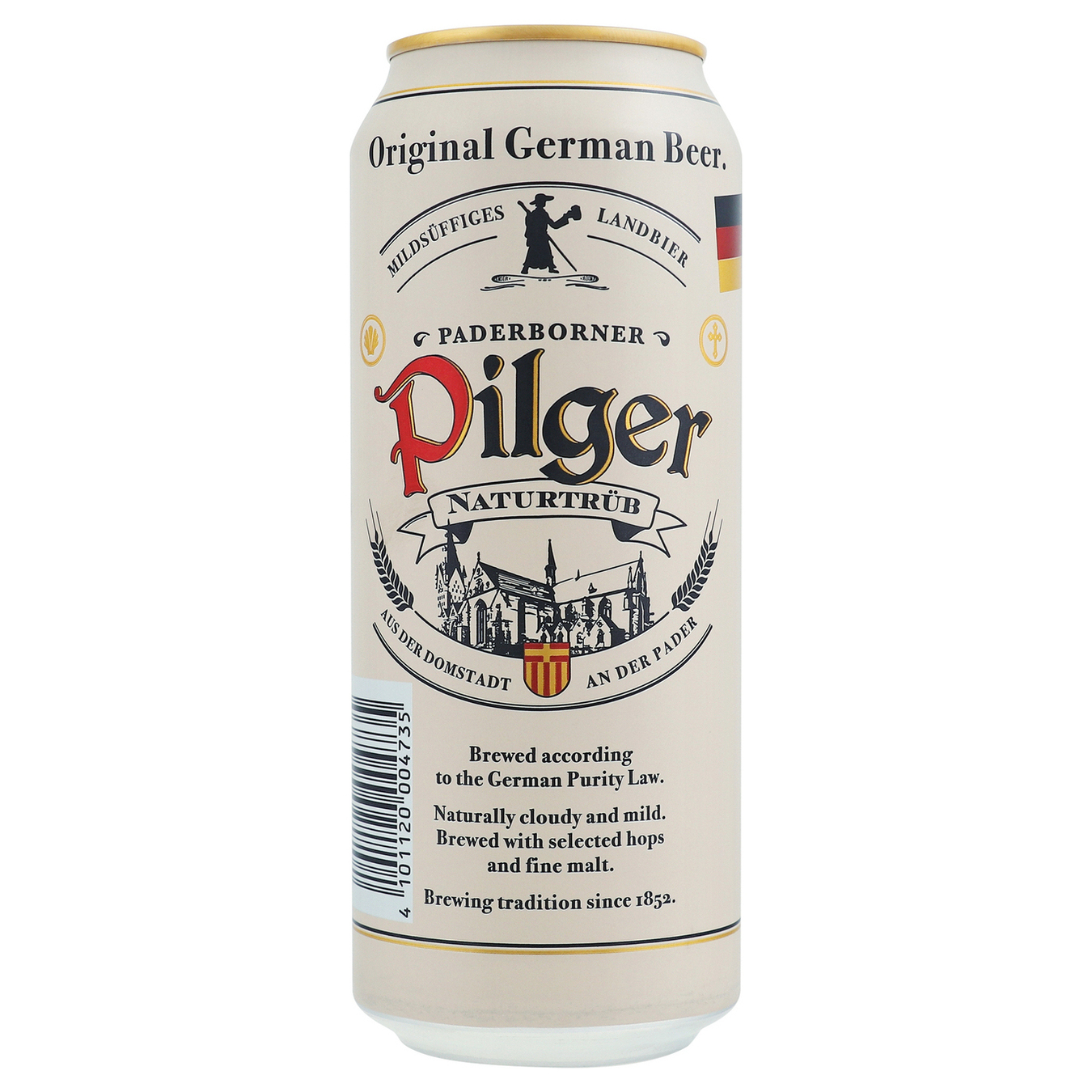 Пиво Paderborner Pilger світле нефільтроване пастеризоване 5% 0.5л