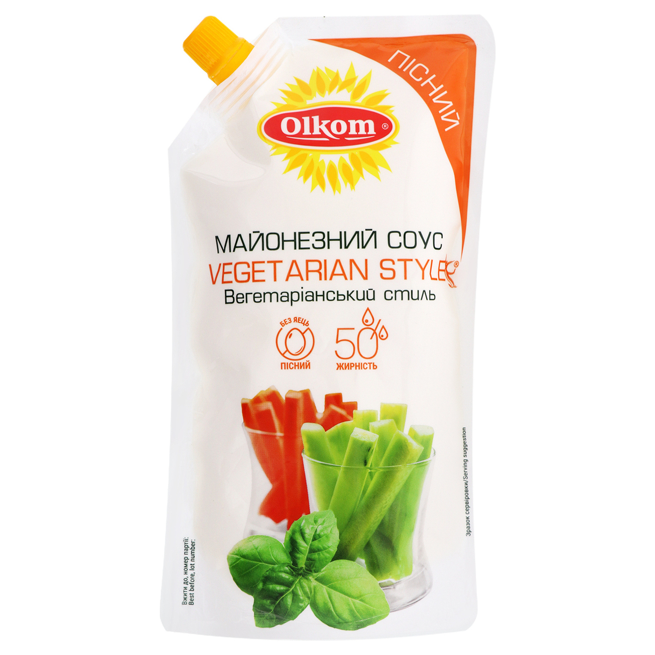 Olkom Mayonnaise sauce Vegetarian style 50% 295g