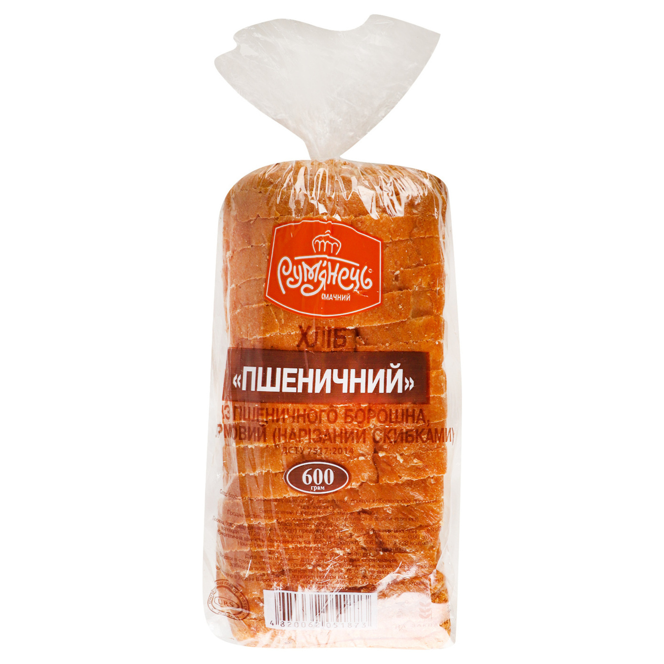 Хліб Рум'янець Пшеничний нарізний 600г 2