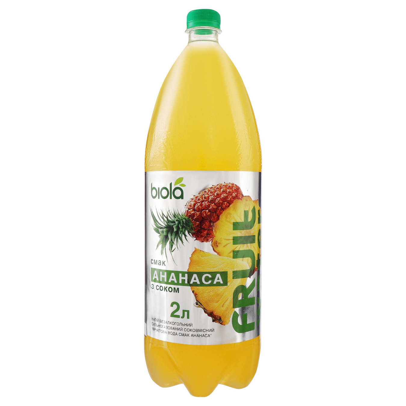 Напій безалкогольний Biola Fruit Water Ананас сильногазований 2л