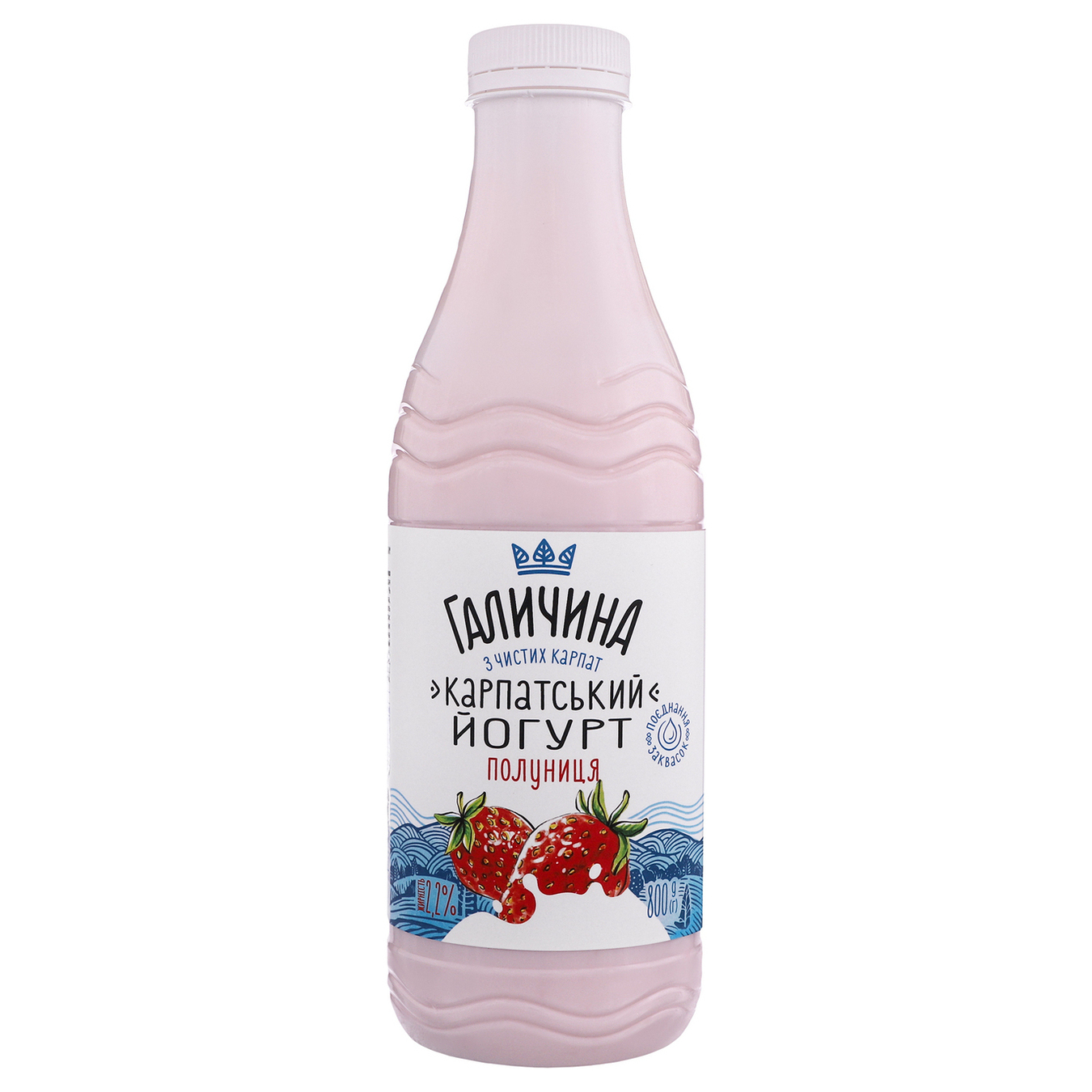Halychyna Karpatsʹkyy Strawberry Yogurt 2,2% 800g