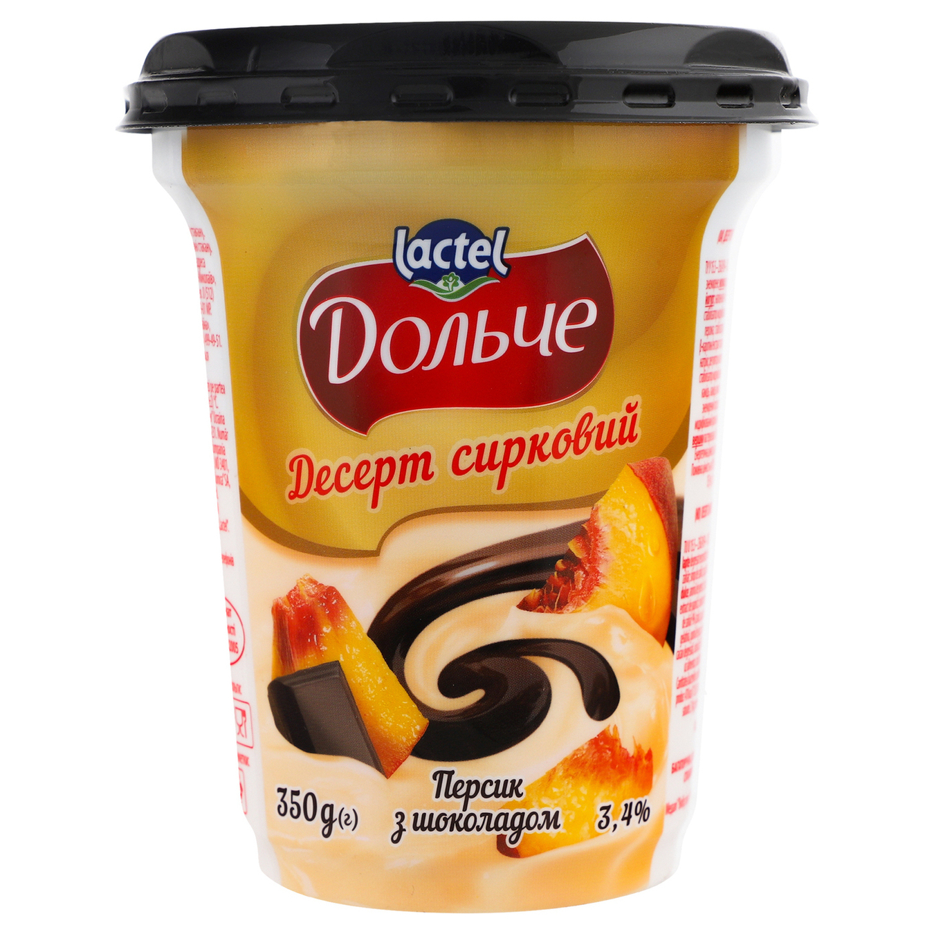 Dolce Peach Dessert with chocolate 3,4% 350g