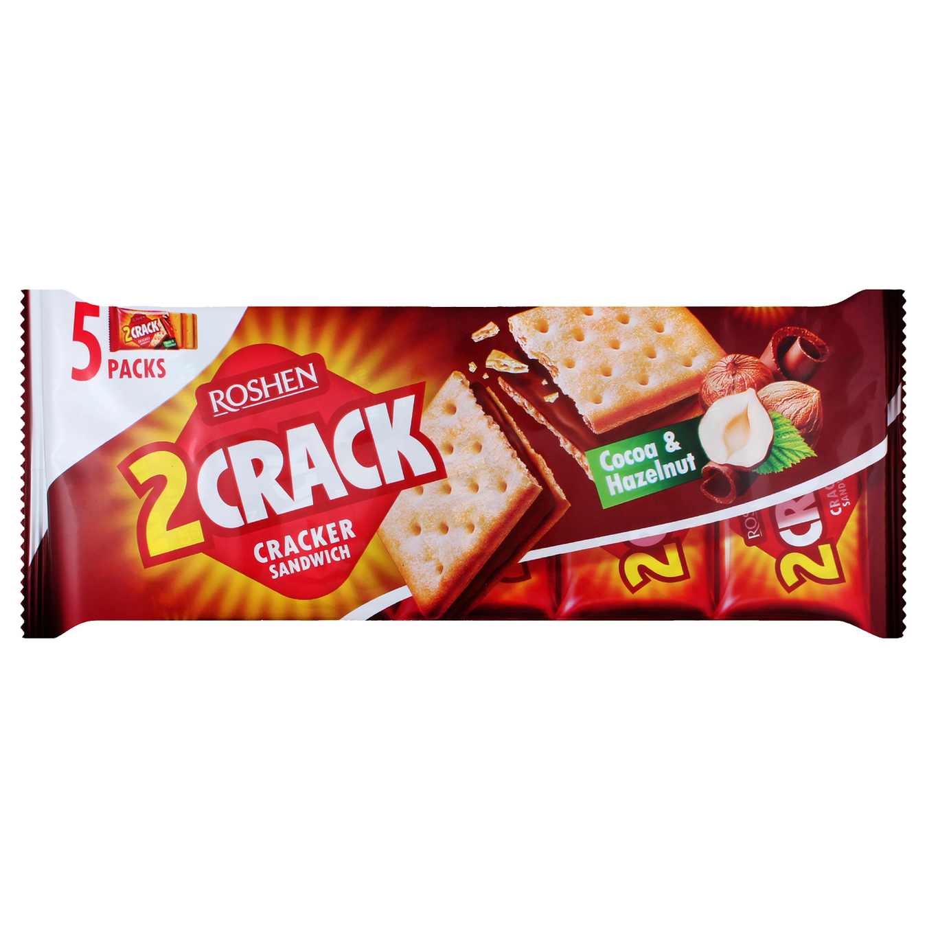 Roshen Cracker 2 Crack Cocoa&Hazelnut 5*47g/pack