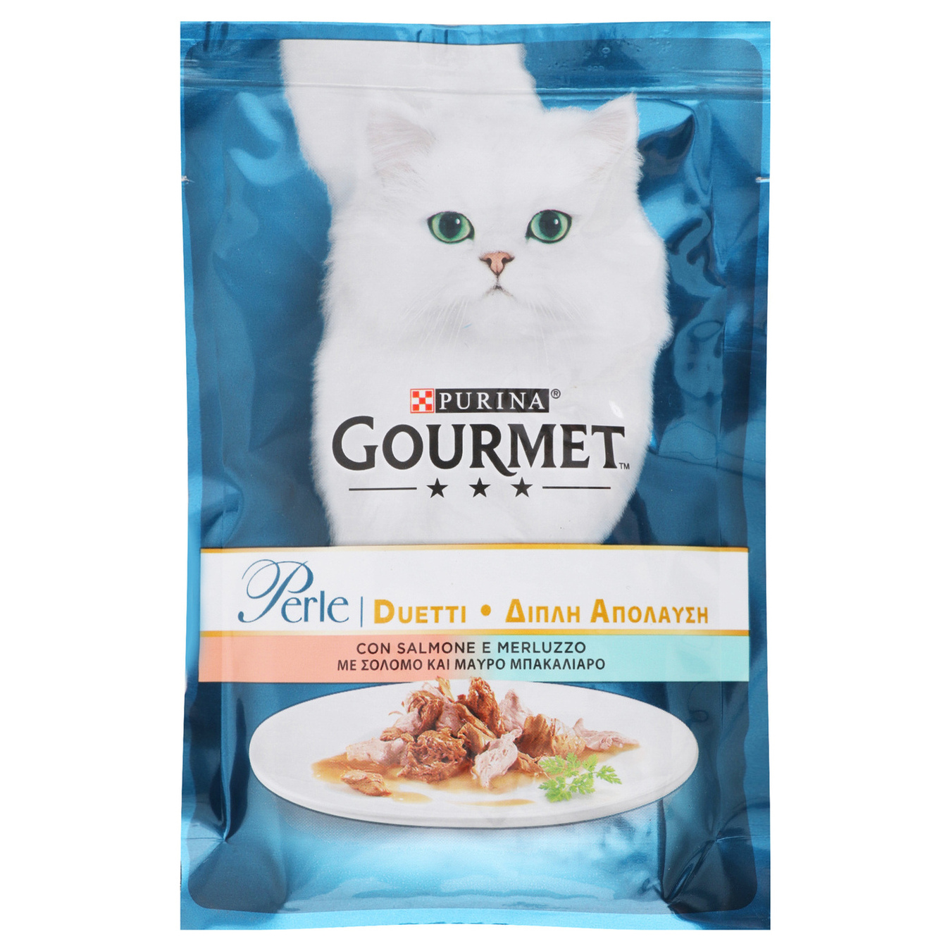 Purina Gourmet Perle Duo with salmon and pollack cat food 85g 
