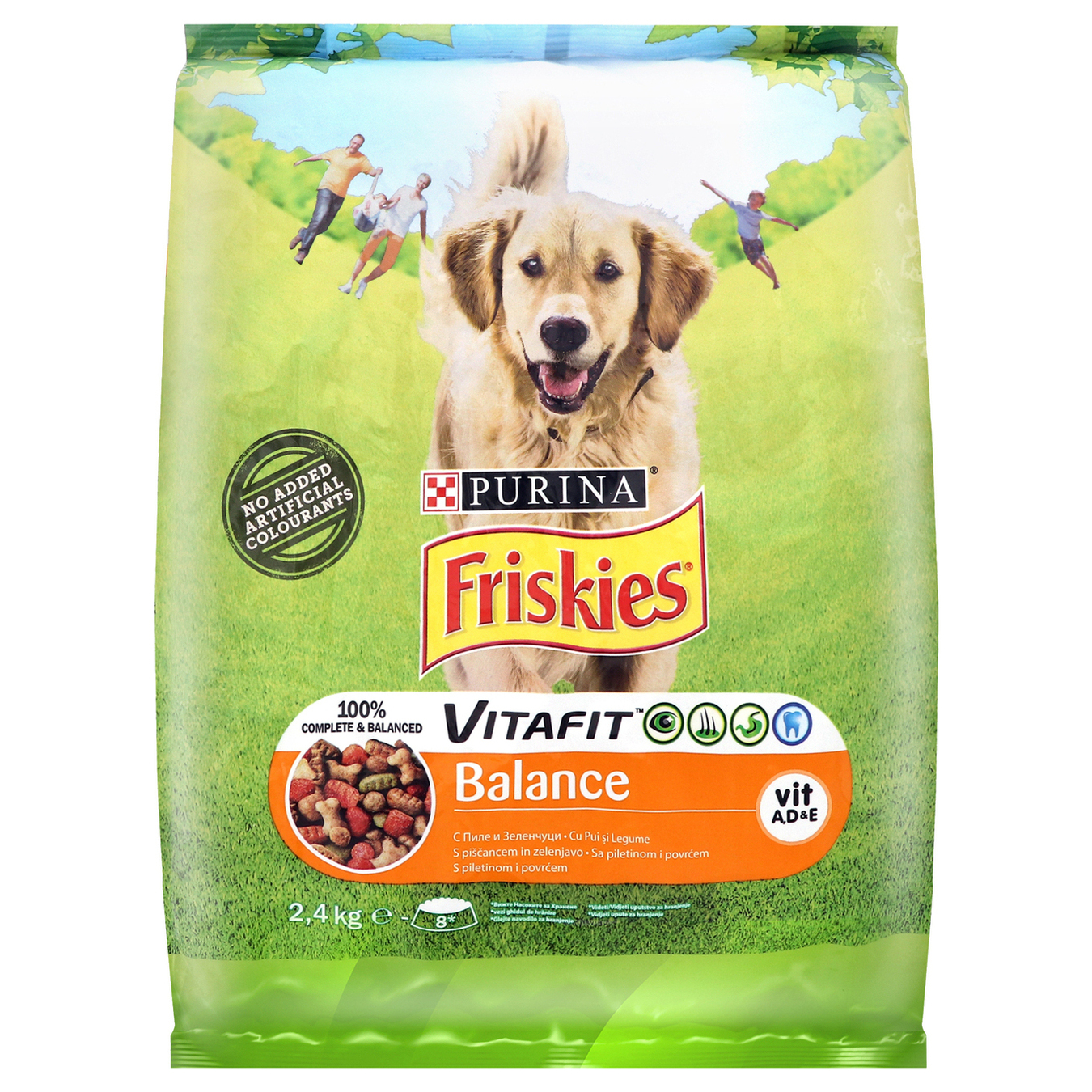 Корм сухий Friskies Balance для собак з куркою та овочами 2,4кг