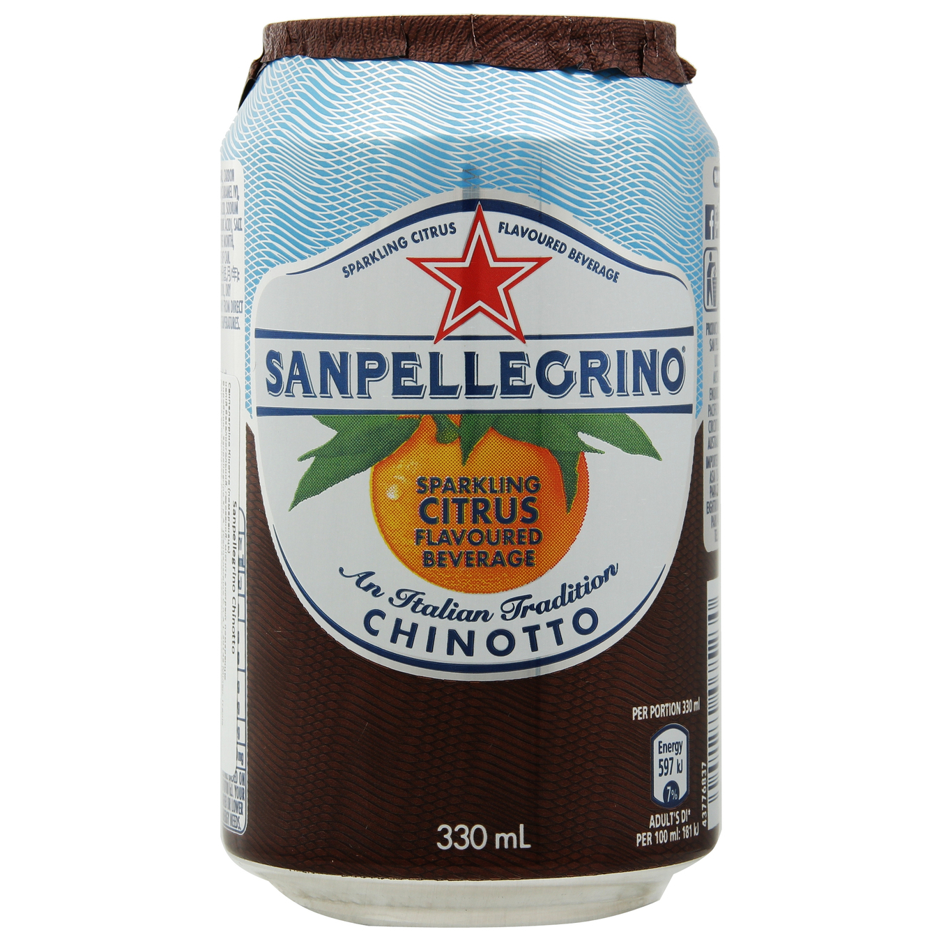 Sanpellegrino Chinotto Drink with orange extract carbonated juice 330ml
 2