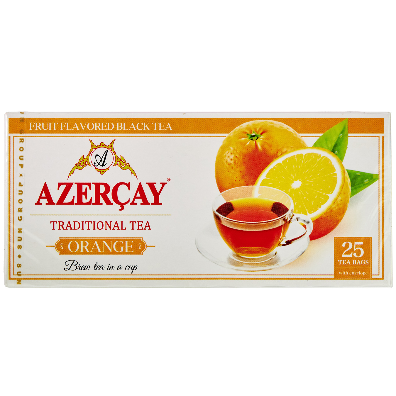 Чай чорний Azercay з апельсином 25шт 1,8г