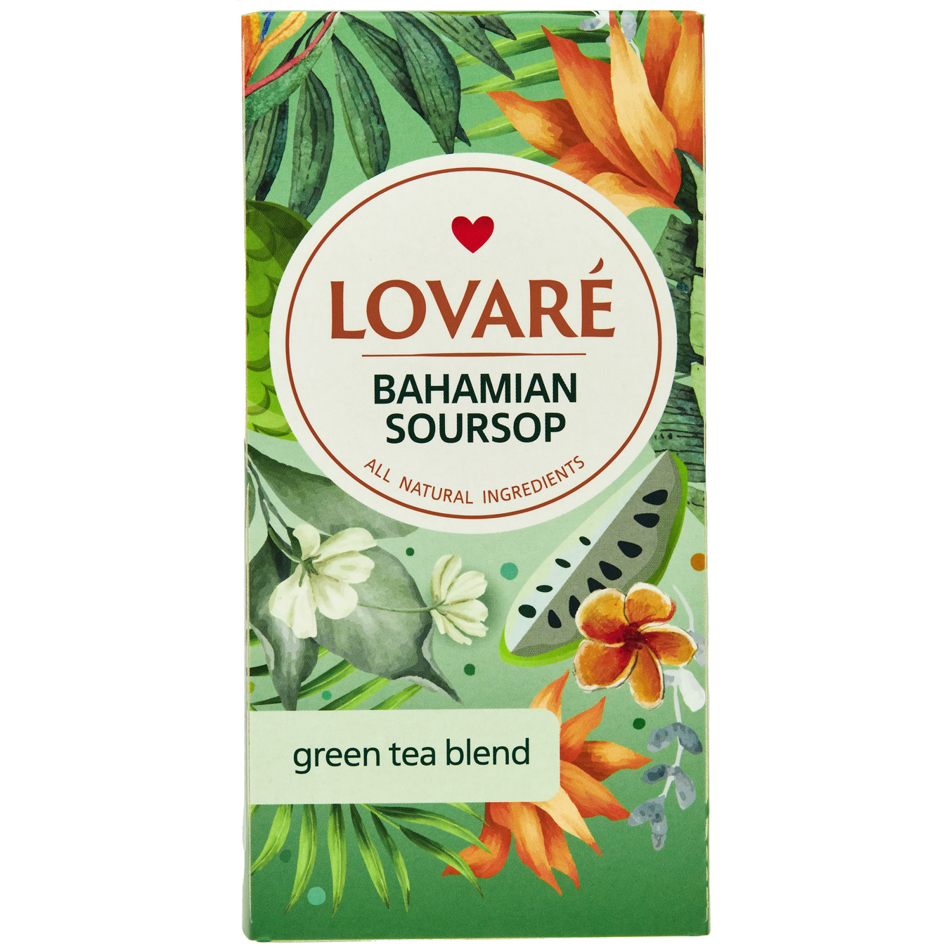 Чай зеленый Lovare Bahamian soursop 24шт*2г