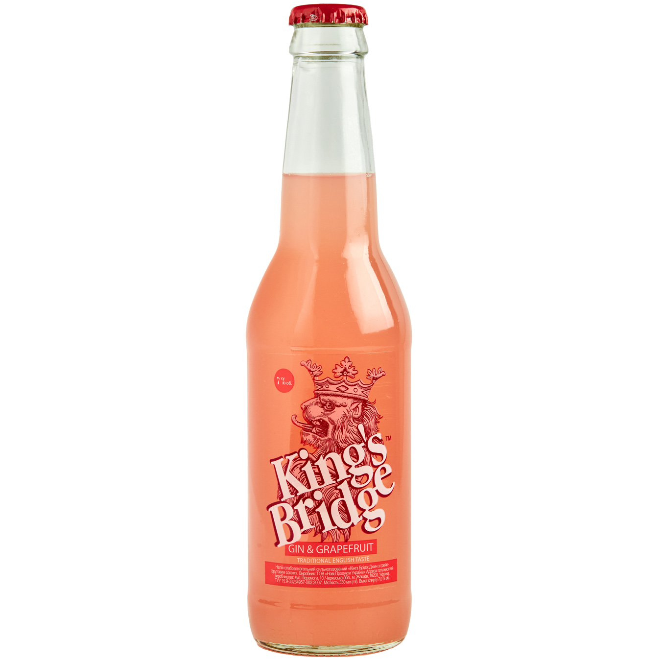 Low-alcohol drink King.Bridge grapefruit 7% 0.33 l