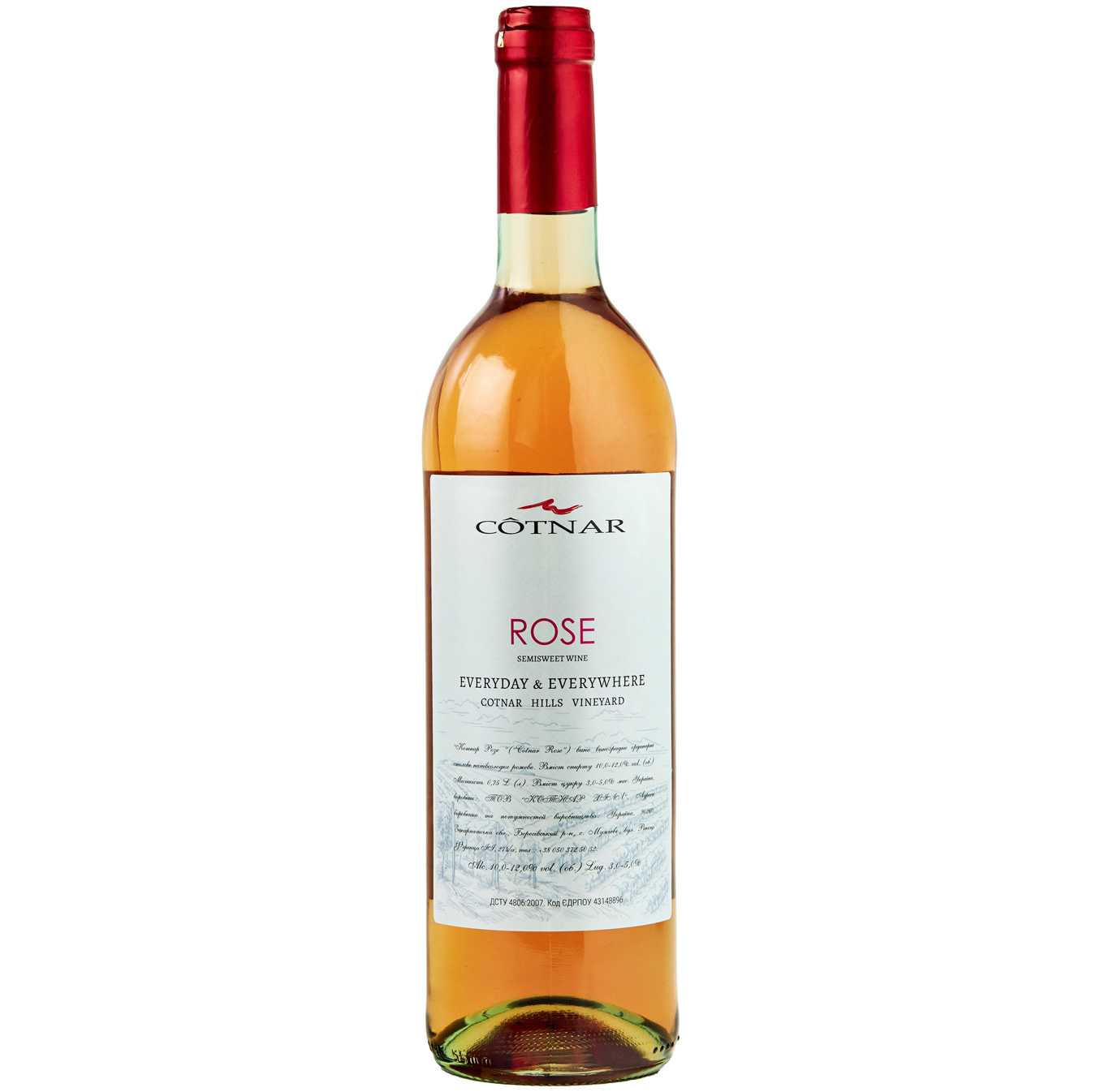 Cotnar Rose semisweet wine 0,75l