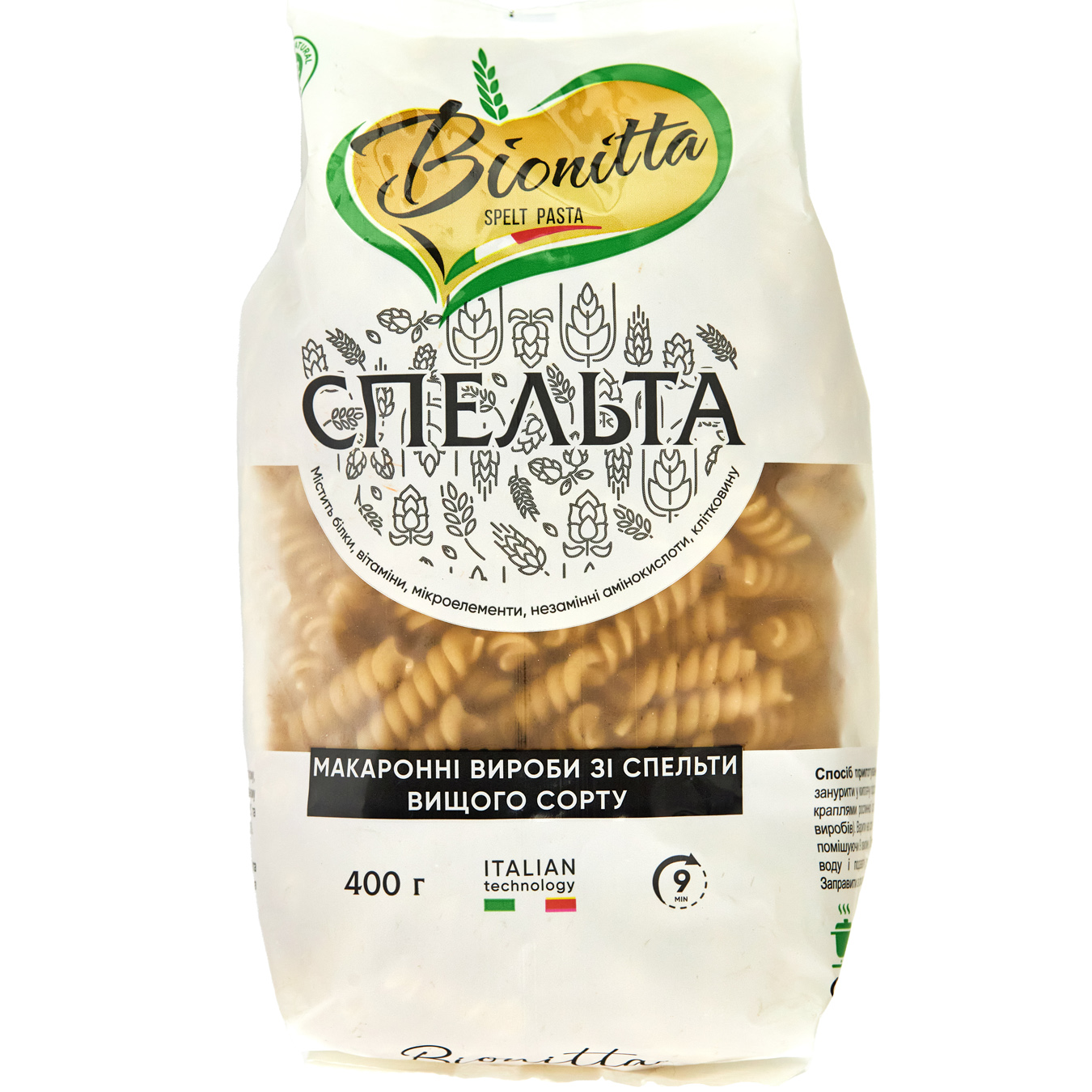 Biohita pasta from spelled 400g