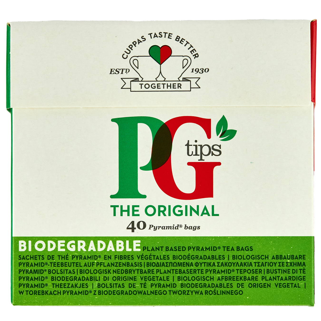 Чай зеленый PG Tips оригинальный 40 пакетиков
