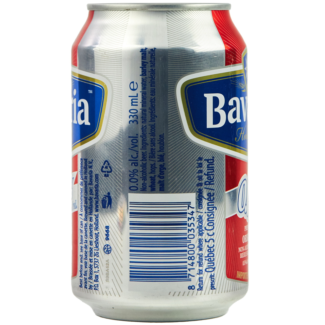 Пиво Bavaria Original светлое безалкогольное 0% 0,33л 2