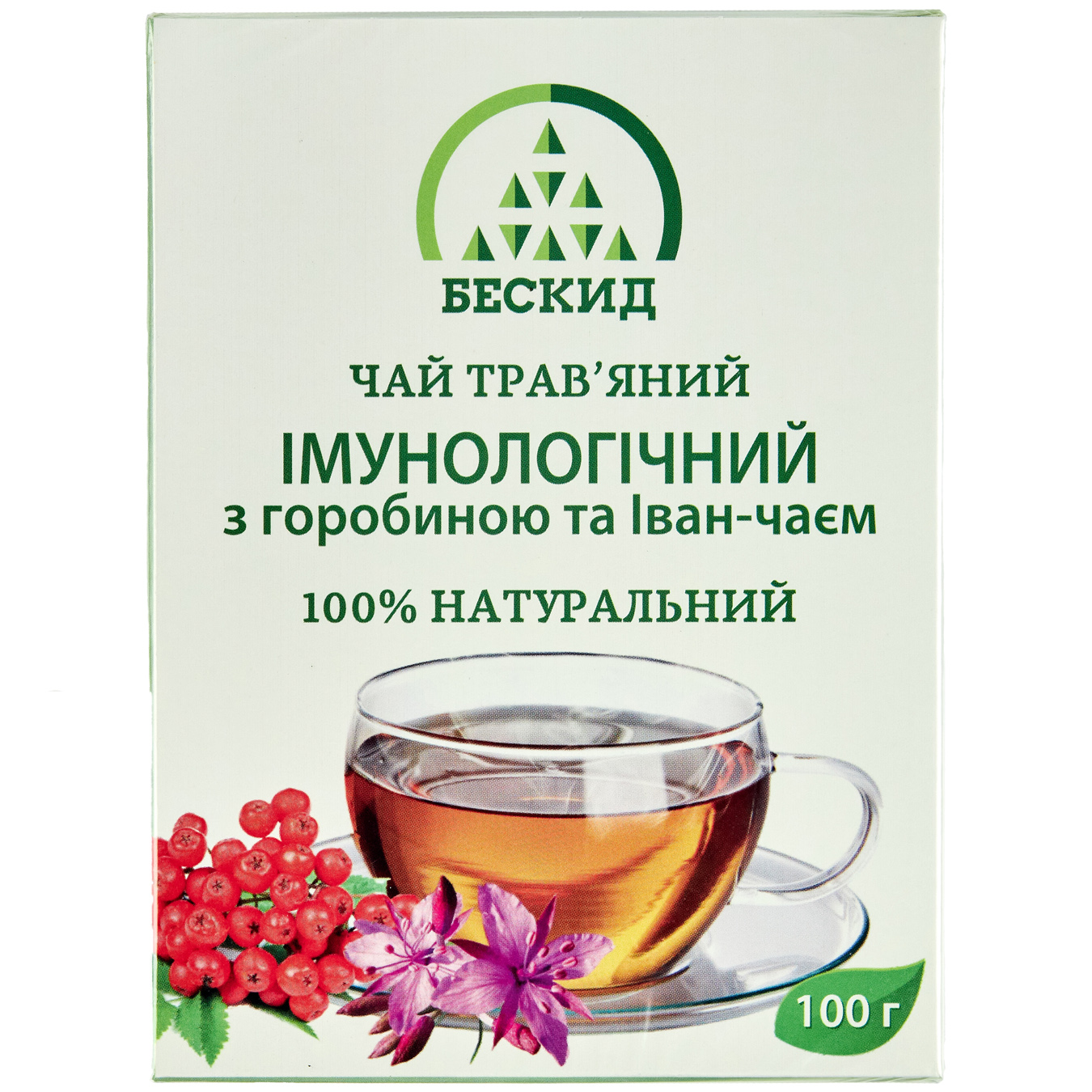Чай травяной Бескид Иммунологический с рябиной и Иван-чаем 100г
