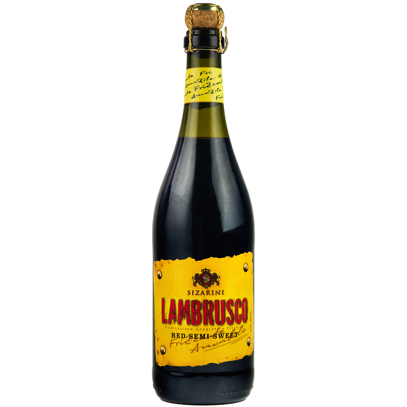 Вино игристое Sizarini Lambrusco Red Semi Sweet Emilia IGP 8% 0,75л