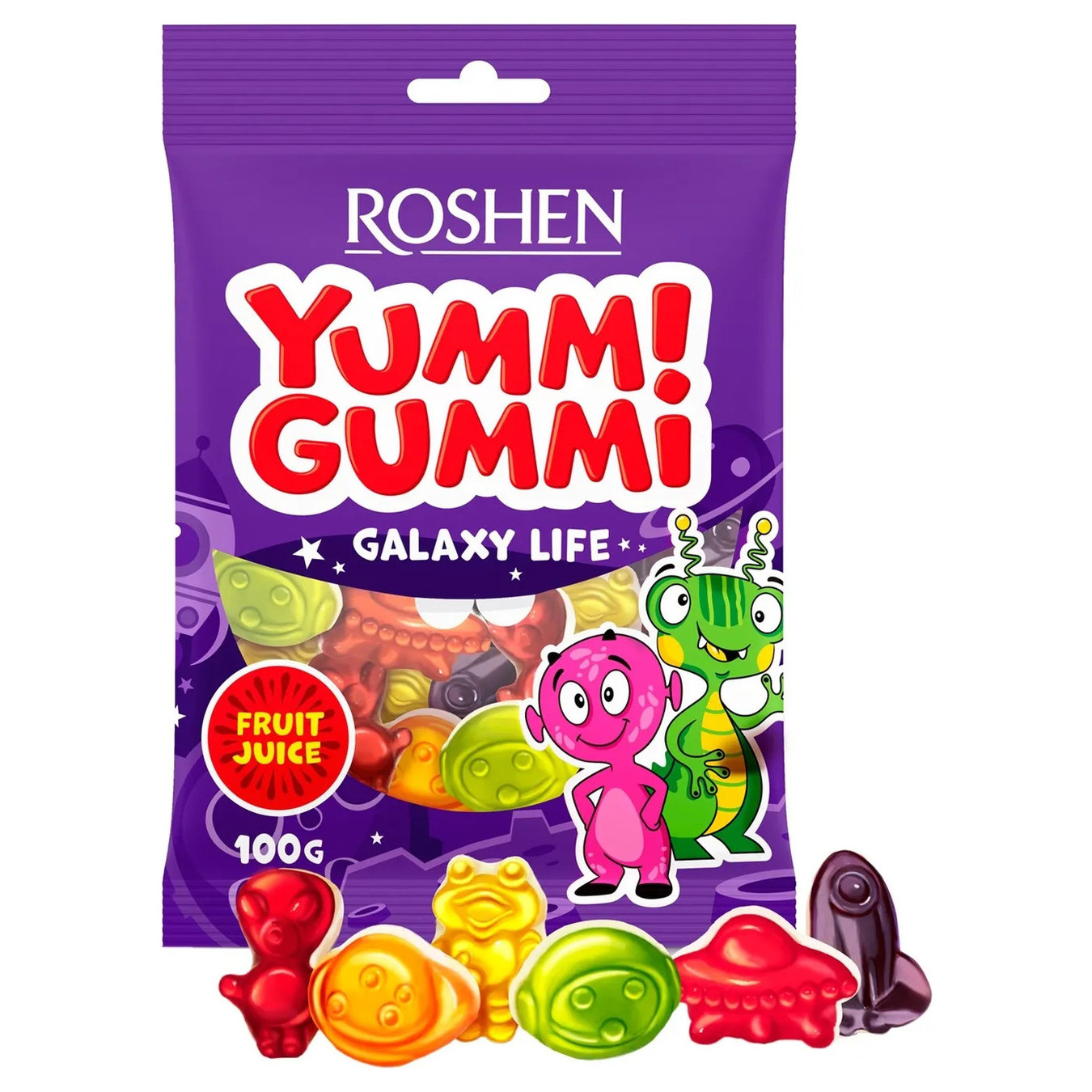 Конфеты желейные Roshen Yummi Gummi Galaxy Life 70г