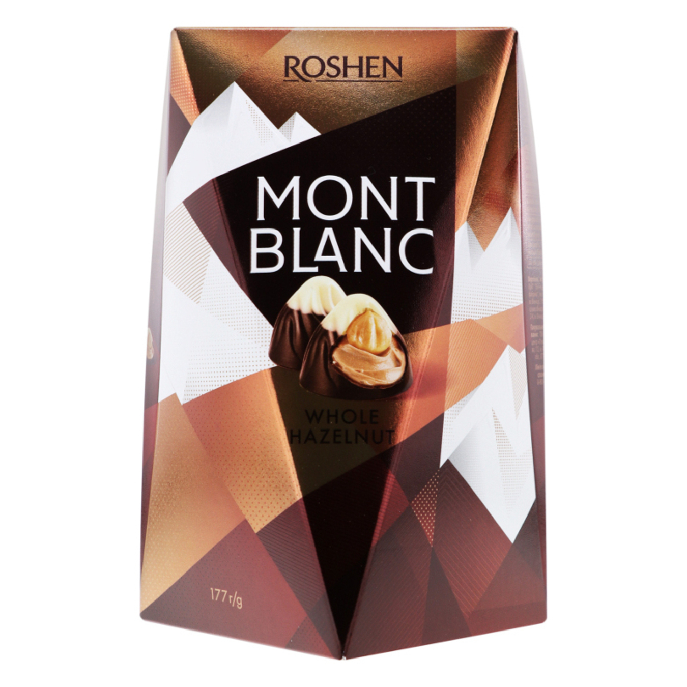 Roshen Mont Blanc candies with whole hazelnuts 177g