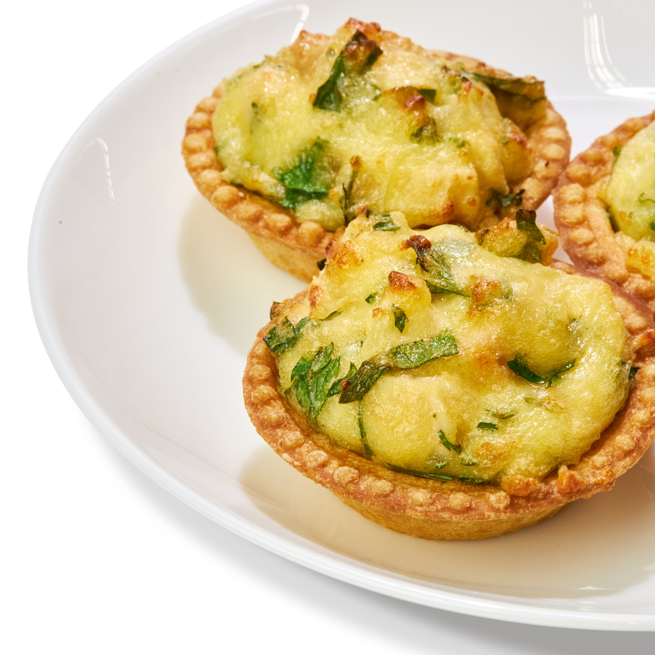 Mini-tart with cheese, chicken and pineapple pcs