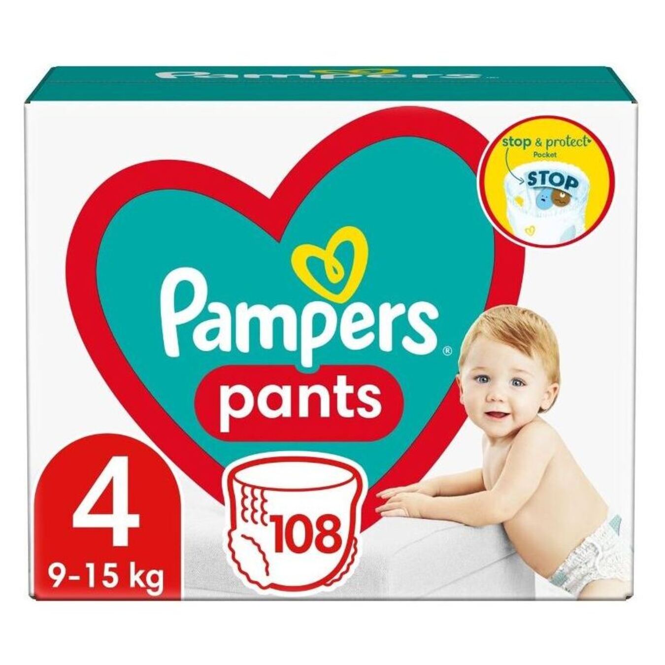 Подгузники-трусики Pampers Pants Maxi детские одноразовые 9-15кг 108шт