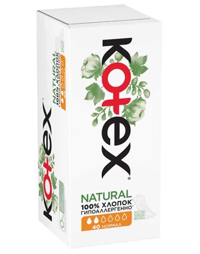 Прокладки ежедневные Kotex Liners Natural Normal 40шт