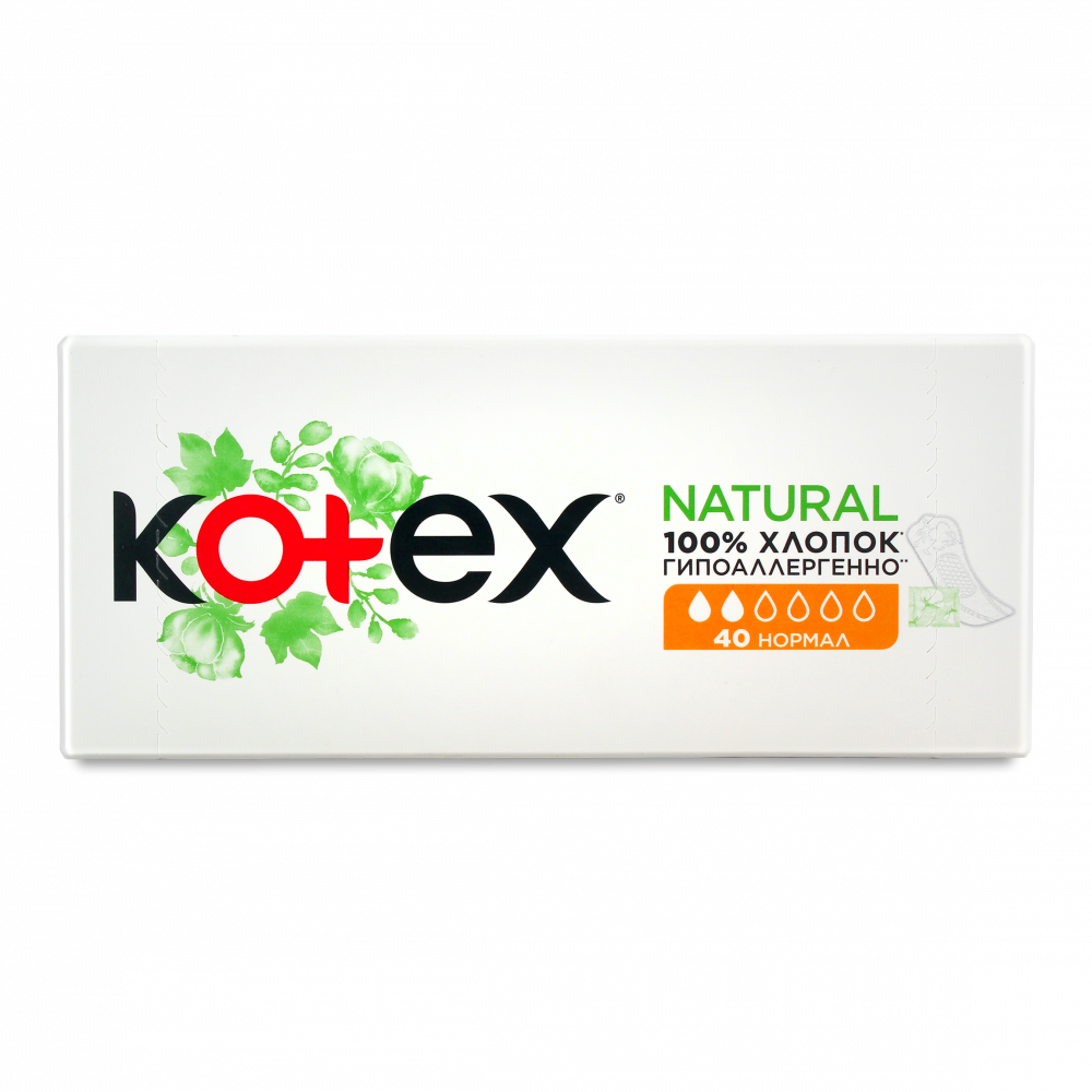 Kotex Liners Natural Normal Pads Daily 40pcs 2