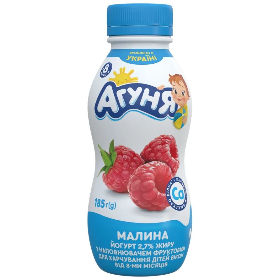Йогурт питний Агуня малина 2,7% 185г