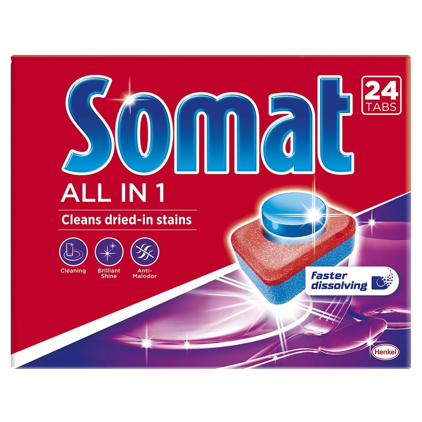 Таблетки Somat All in 1 для посудомоечных машин 24шт
