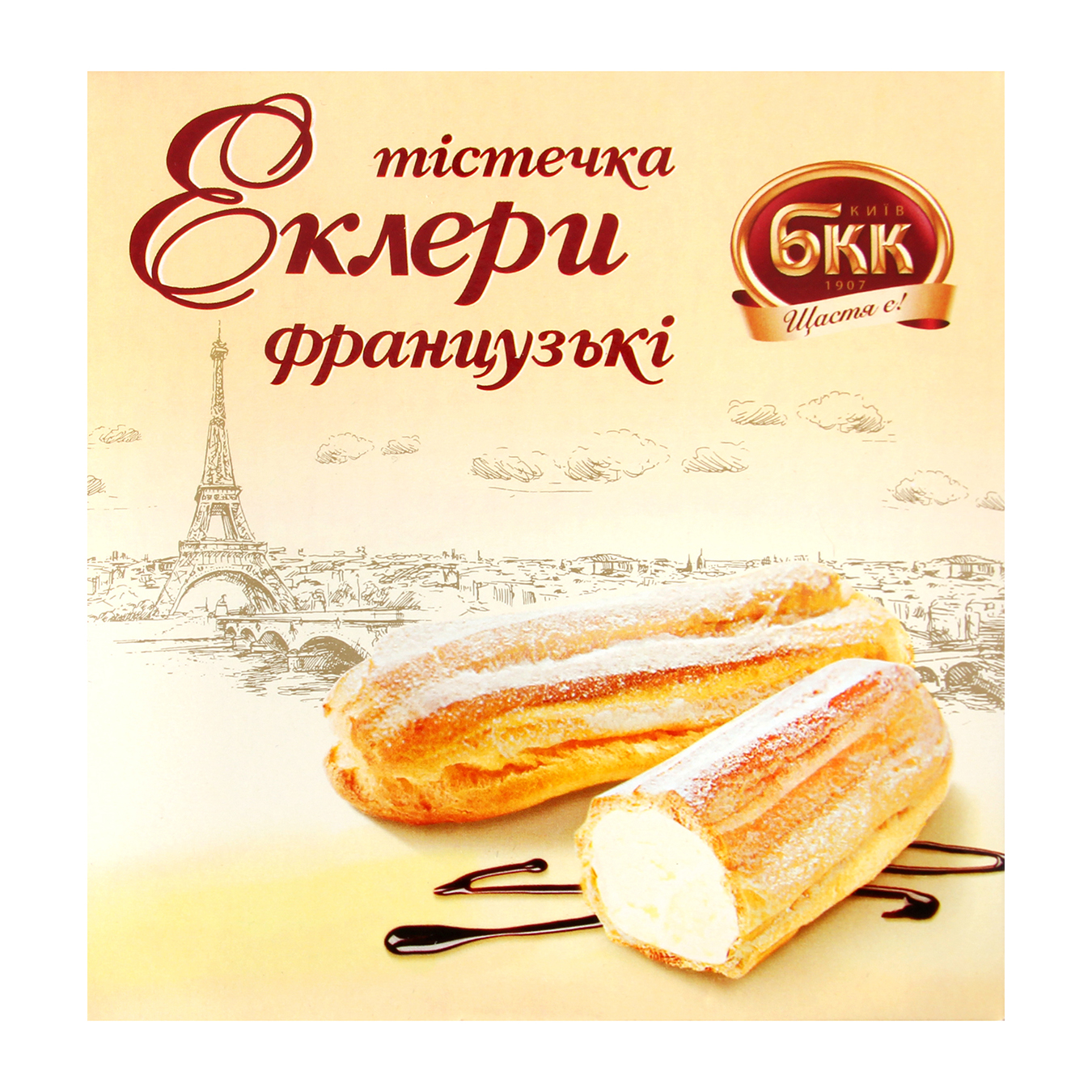 BKK Cakes French eclairs 3*0.055 kg 2