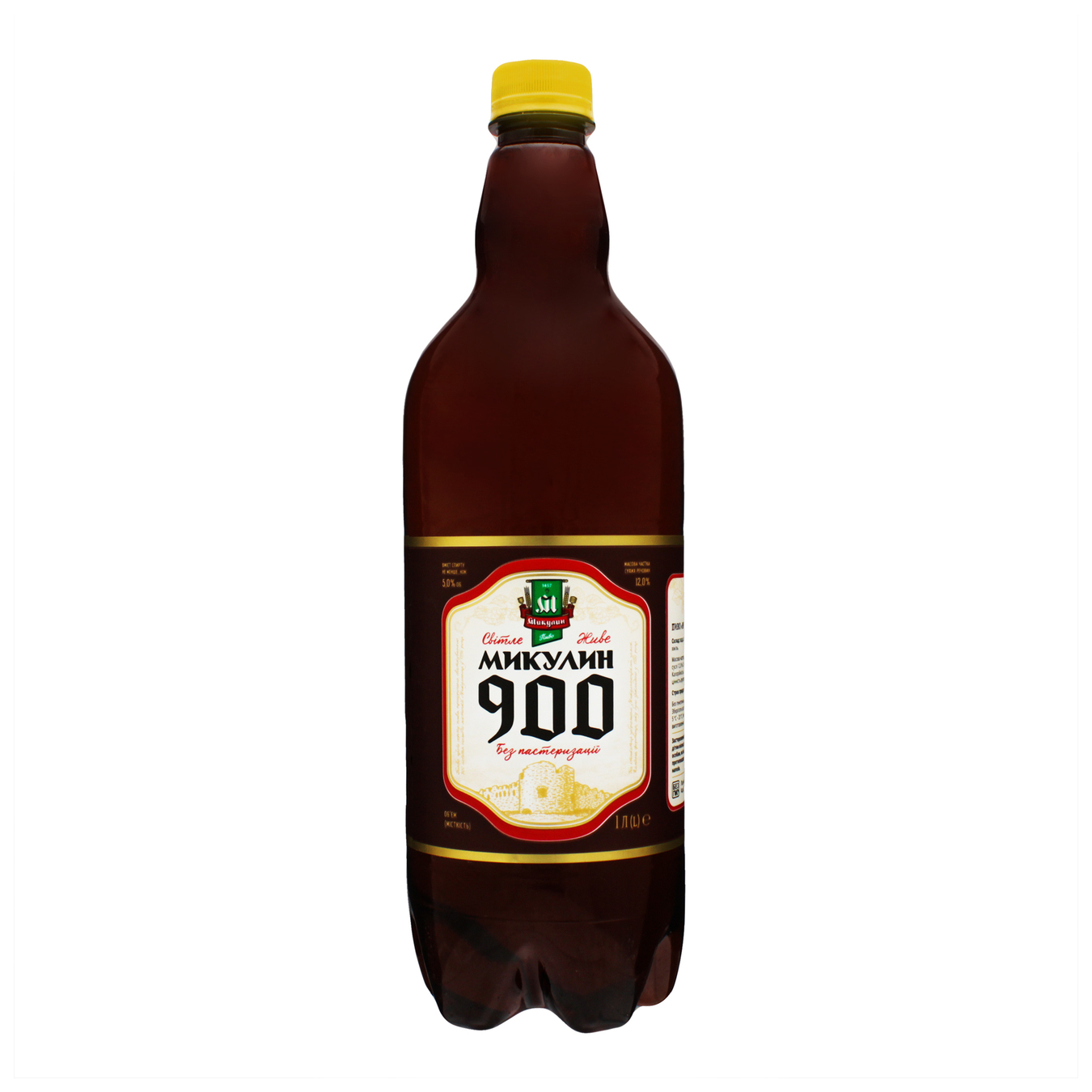 Пиво Микулинецкое Микулин 900 светлое 5% 1л