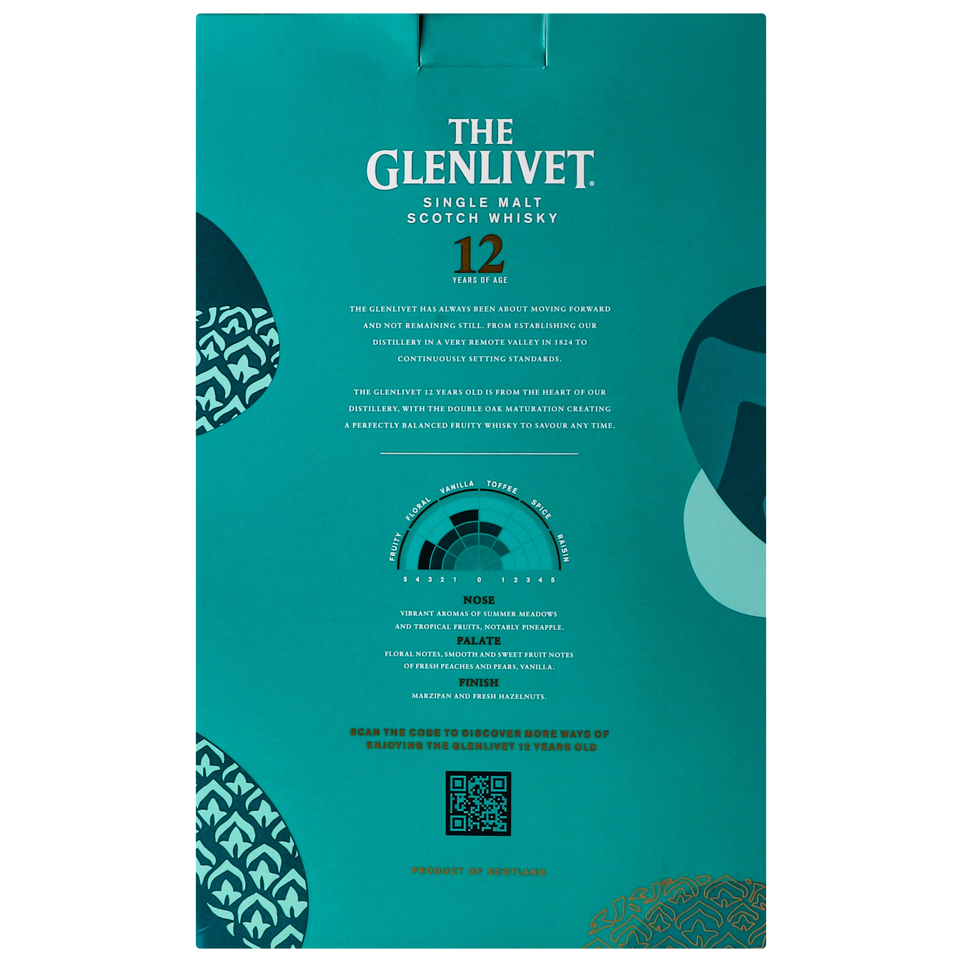 Набір Glenlivet віскі 12YO 40% 0.7л+2 склянки 1шт 5