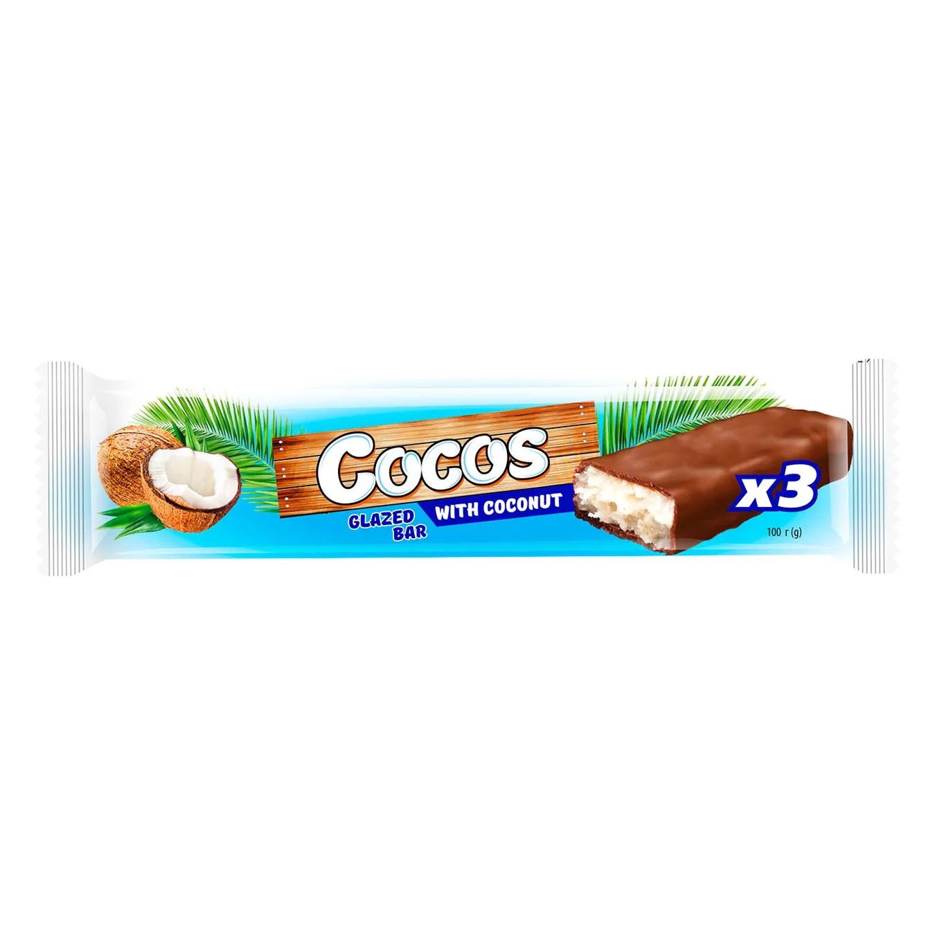 VALE Cocos bar based on coconut shavings in glaze 100g