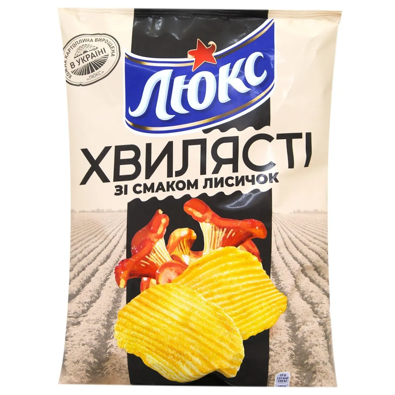 Lux Chips with chanterelle flavor, grooved 125g