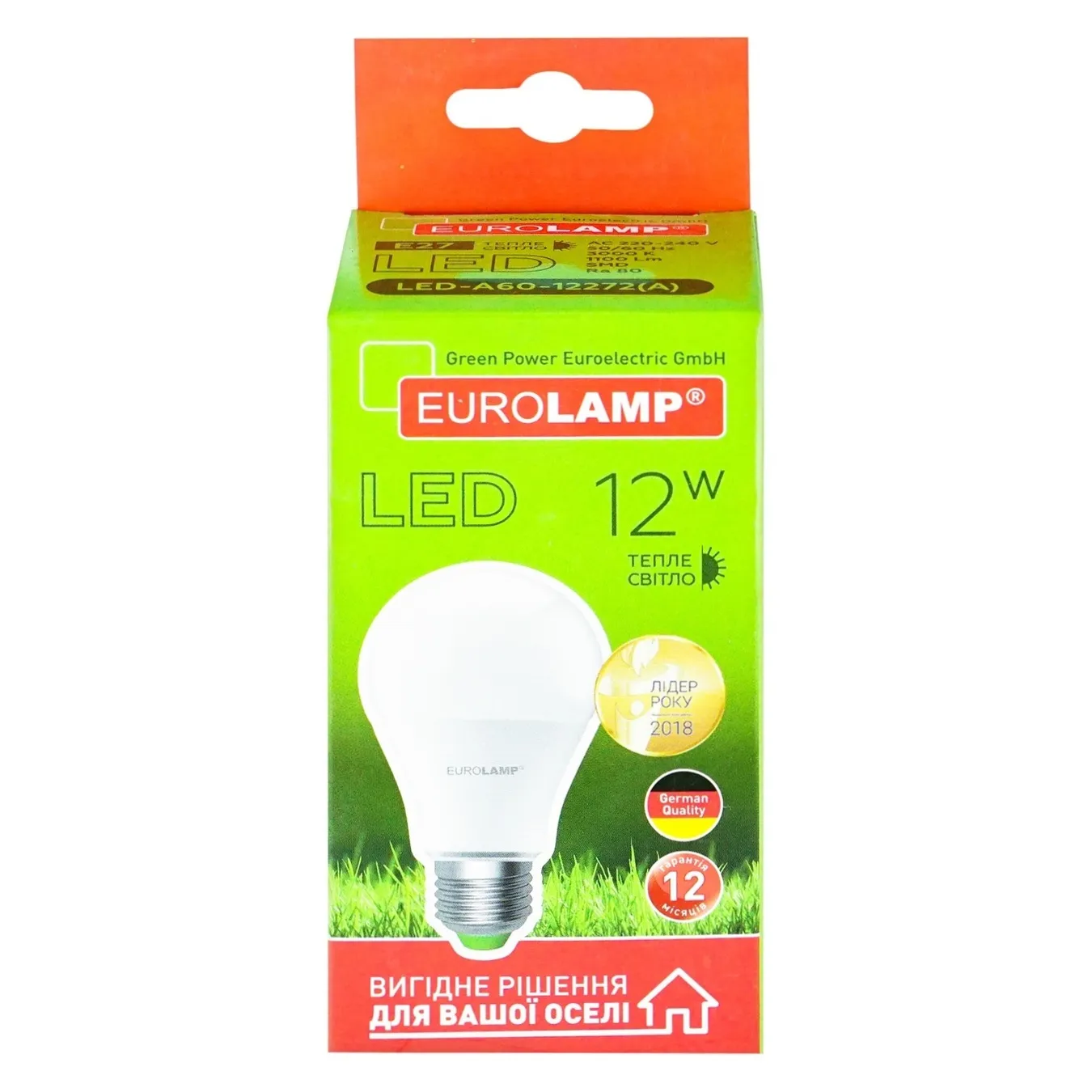 Лампа Eurolamp Eko LED серія D А60 12W E27 3000K